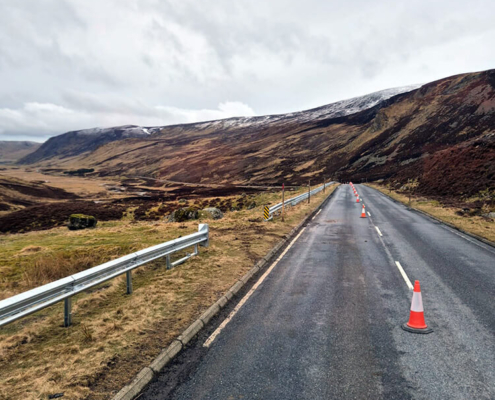 GWF-A93-Works-6 Upgraded roadside safety barrier on the A93 in the Glenshee area